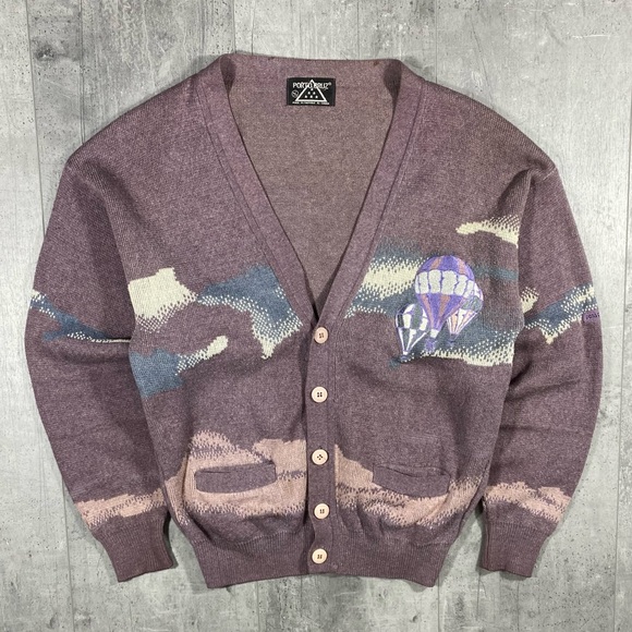 Vintage Other - 90s Vintage Purple Cardigan Sweater